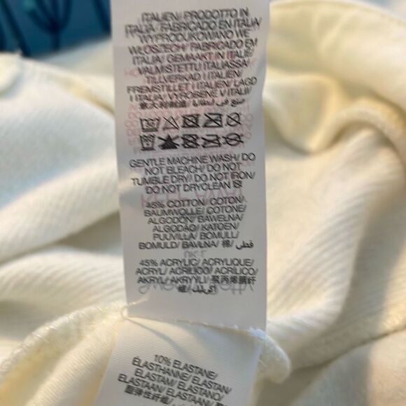 Sweaty Betty Harmonise Luxe Fleece Pullover Sweatshirt Ivory Knit Cowl Neck Long - Picture 8 of 9